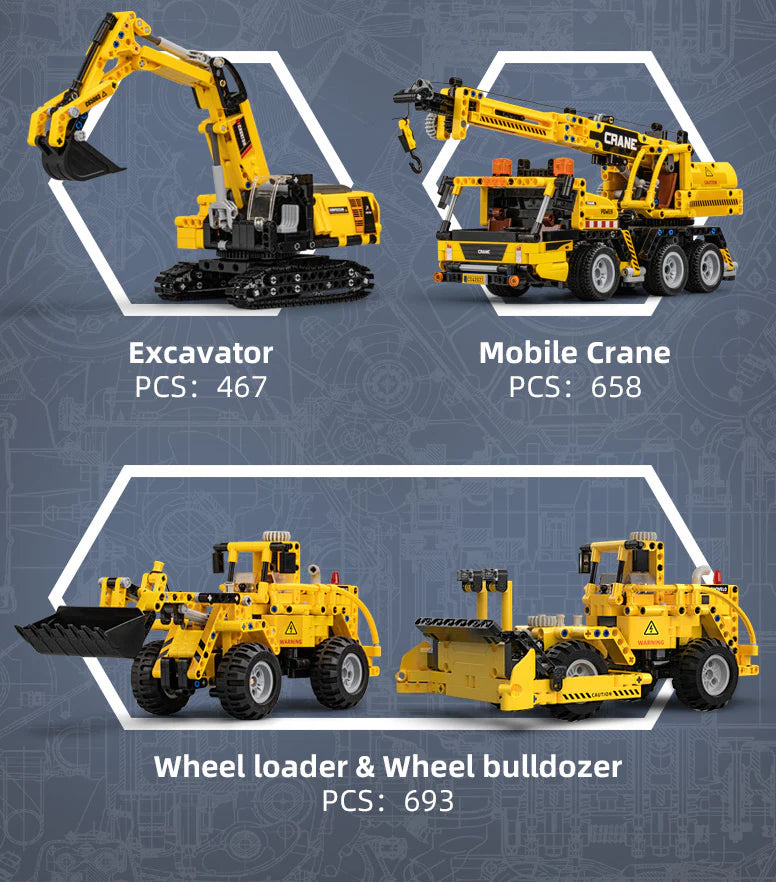 CaDA Excavator - 467cps Brick Kit