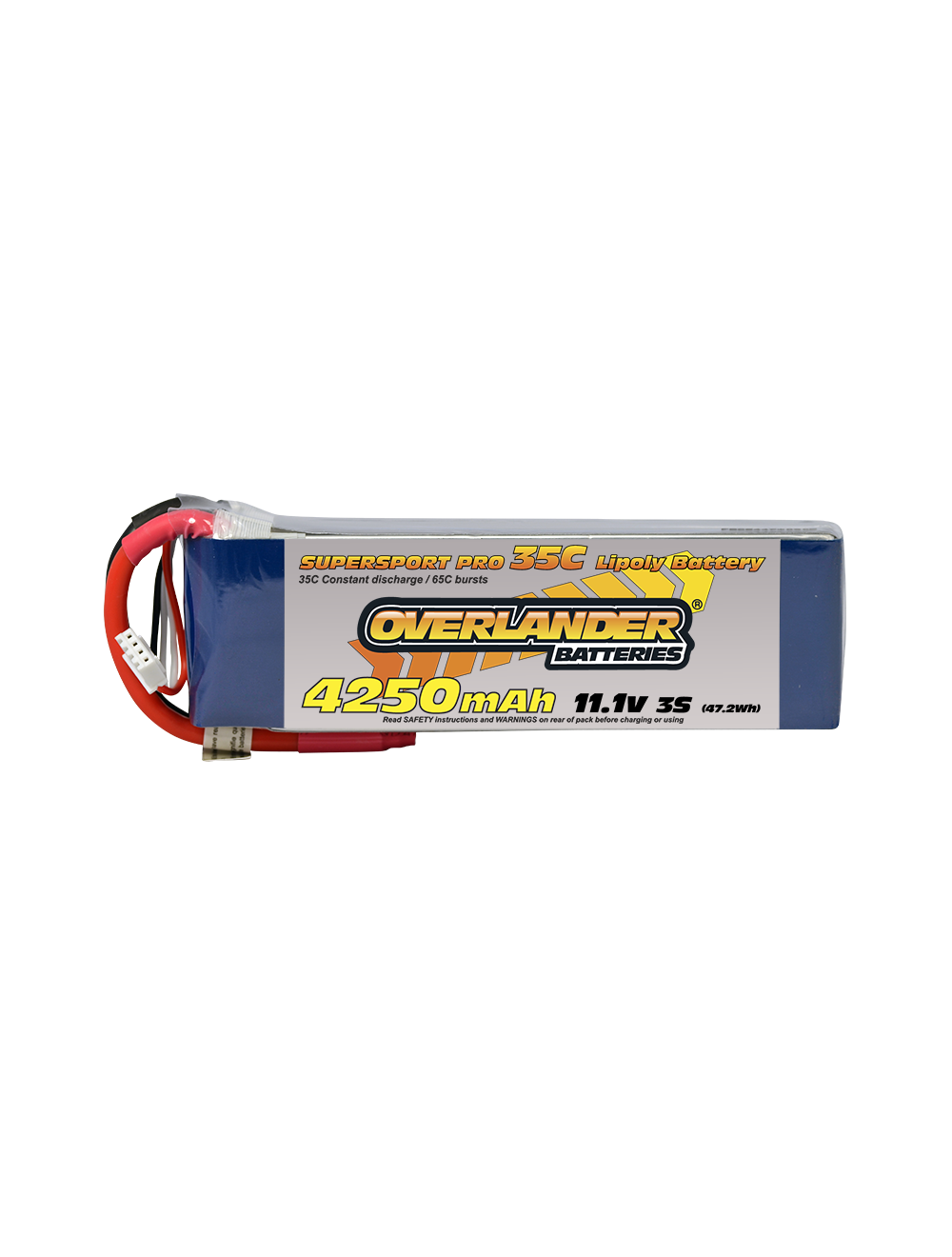 Overlander 4250MAH 11.1V 3S 35C SUPERSPORT PRO LIPO BATTERY (NO CONNECTOR/BLANK)