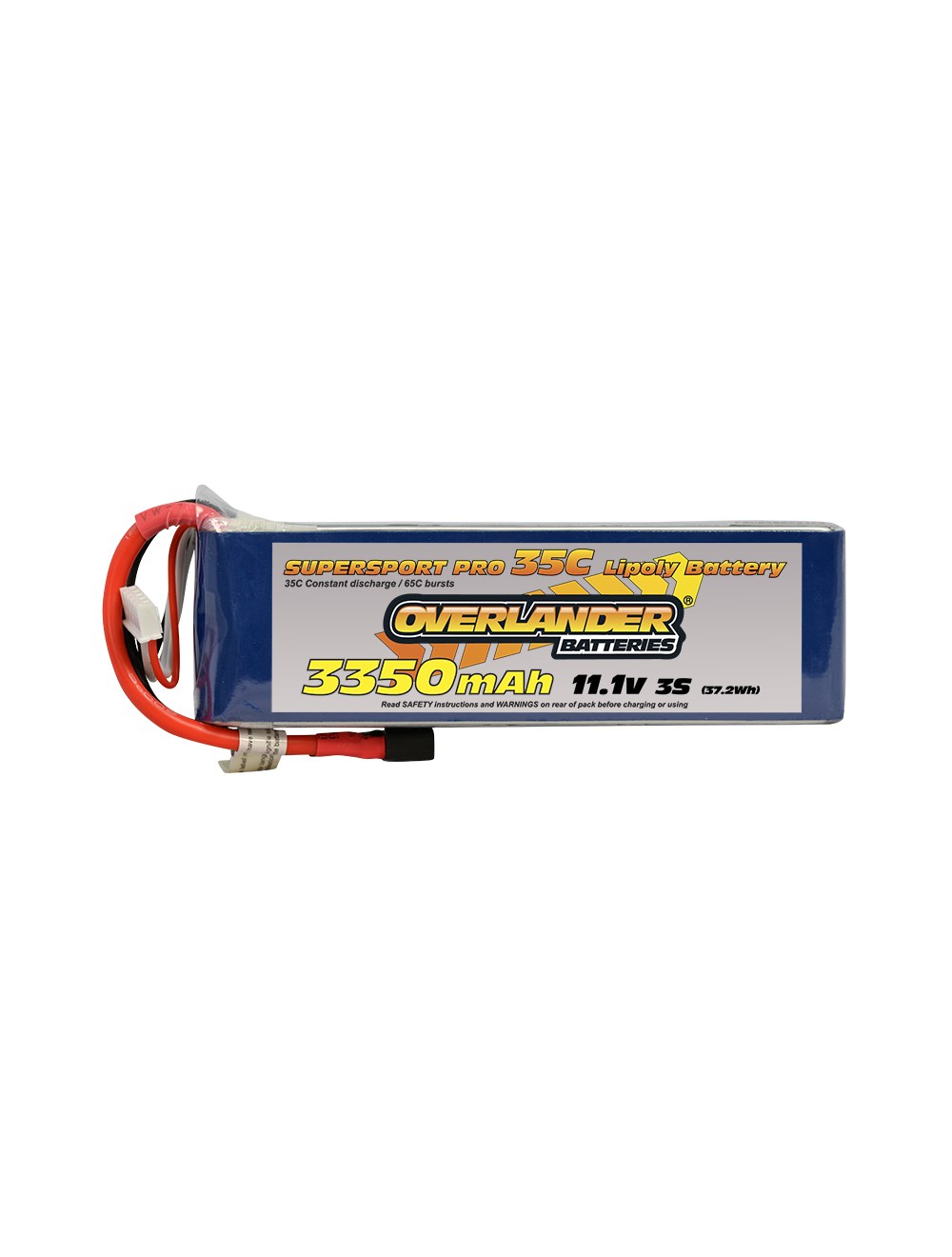 Overlander 3350MAH 11.1V 3S 35C SUPERSPORT PRO LIPO BATTERY (DEANS CONNECTOR)