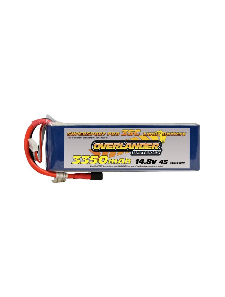 Overlander 3350MAH 14.8V 4S 35C SUPERSPORT PRO LIPO BATTERY (EC3 CONNECTOR)