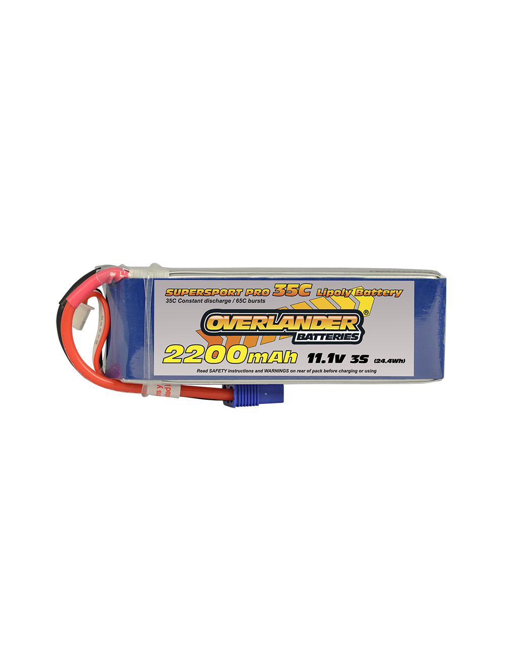Overlander 2200MAH 11.1V 3S 35C SUPERSPORT PRO LIPO BATTERY (EC3 CONNECTOR)