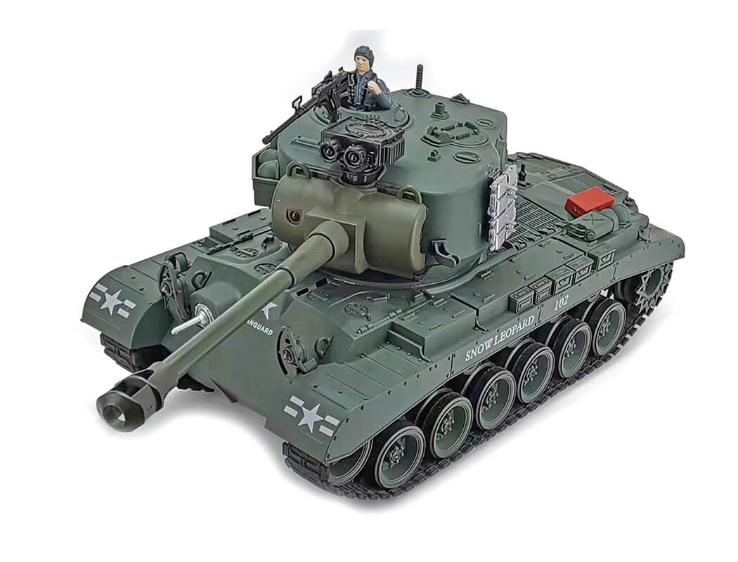 BROTHER TANK RC TANK 1:18 USA M26 PERSHING 'SNOW LEOPARD' GREEN