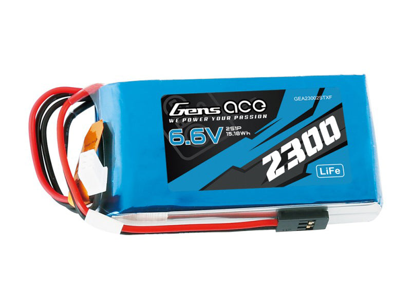 Gens Ace LiFe 2S 6.6V 2300mAh Tx with Futaba