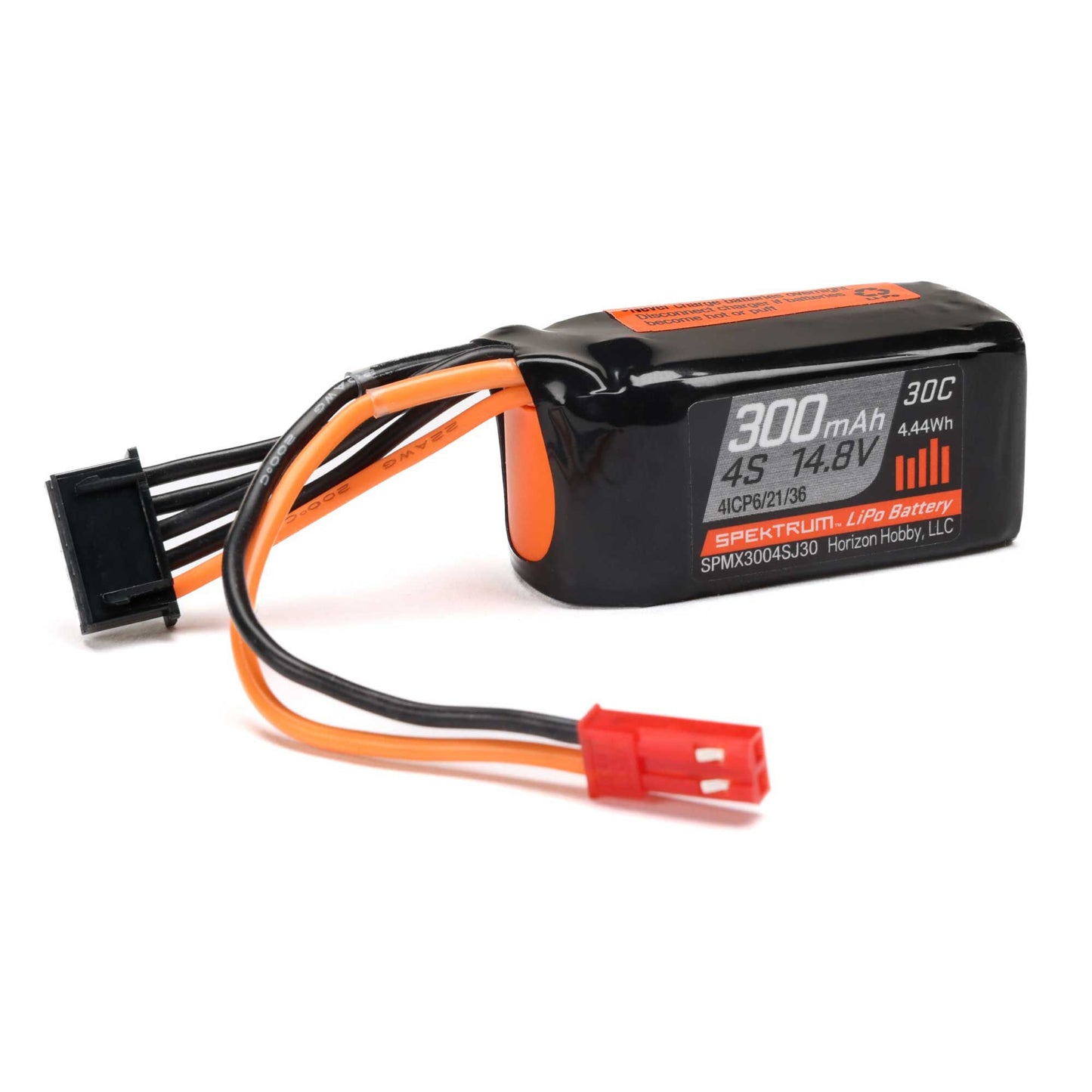 SPEKTRUM 4S 14.8V 300mAh 30C LiPo Battery JST