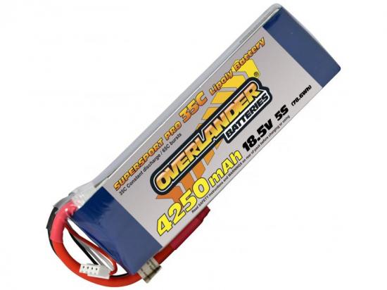 Overlander 4250MAH 18.5V 5S 35C SUPERSPORT PRO LIPO BATTERY
