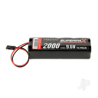 NiMH 9.6V 2000mAh AA Square, Tx, JR