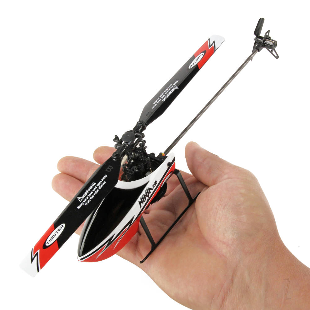 Ninja 250 Helicopter with Co-Pilot Assist, 6-Axis Stabilisation and Altitude Hold (Red)