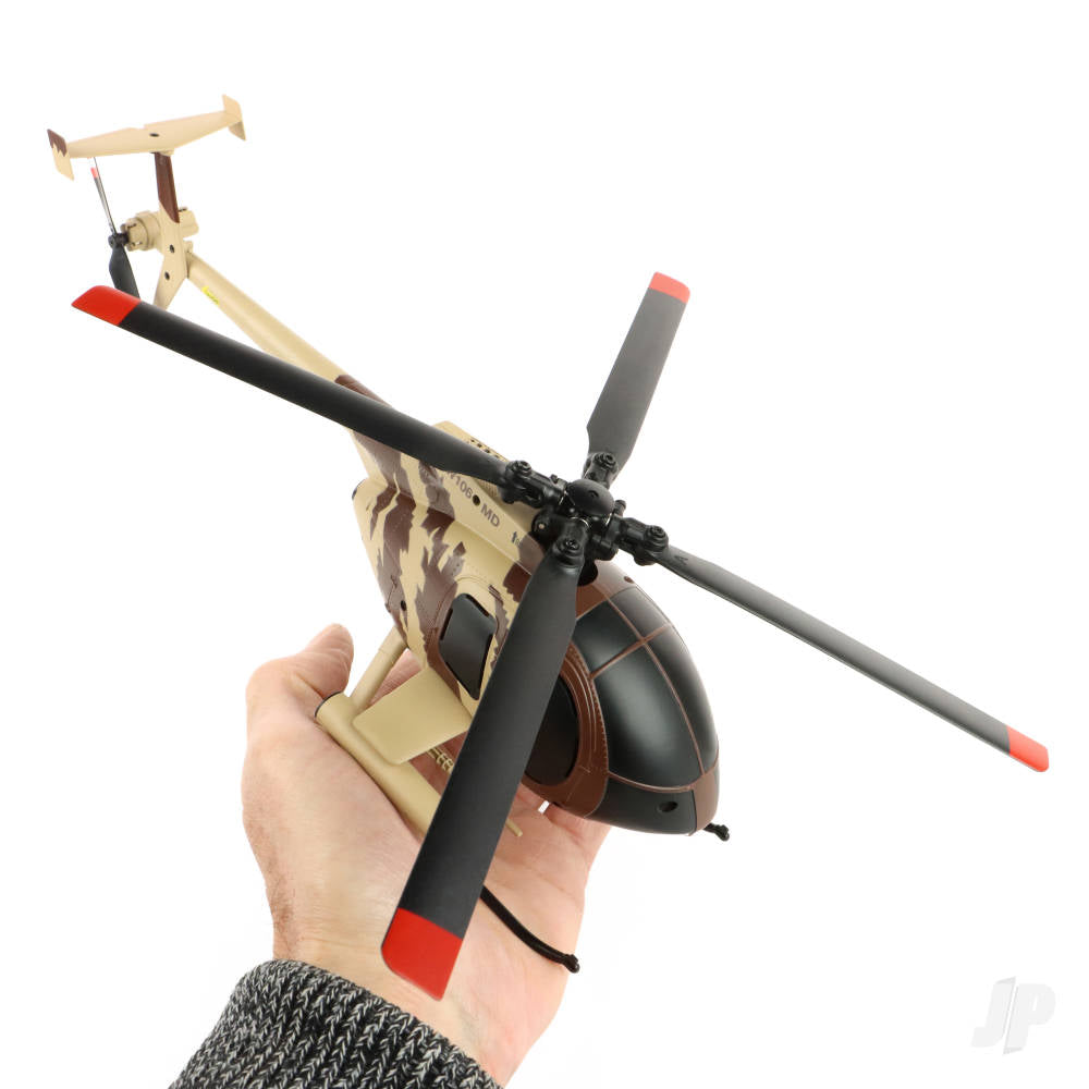 Twister MD 500 Scale 250 Flybarless Helicopter with 6 Axis Stabilisation and Altitude Hold (Brown/Sand)