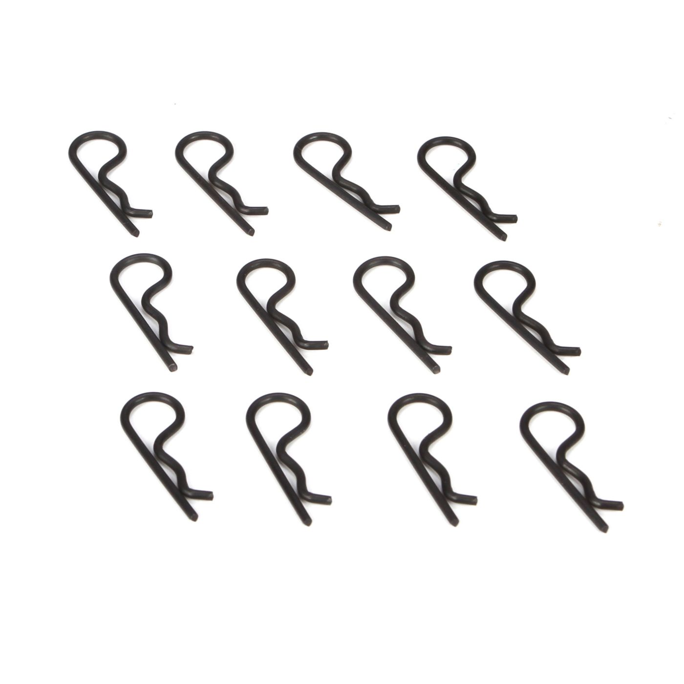 TLR Car Body Clips, Black (12): 22