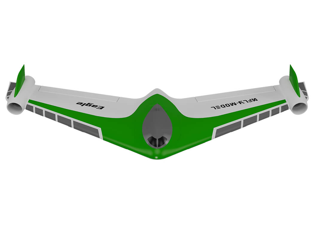XFLY EAGLE 40MM EDF FLYING WING WITHOUT TX/RX/BATTERY WITH GYRO - GREEN