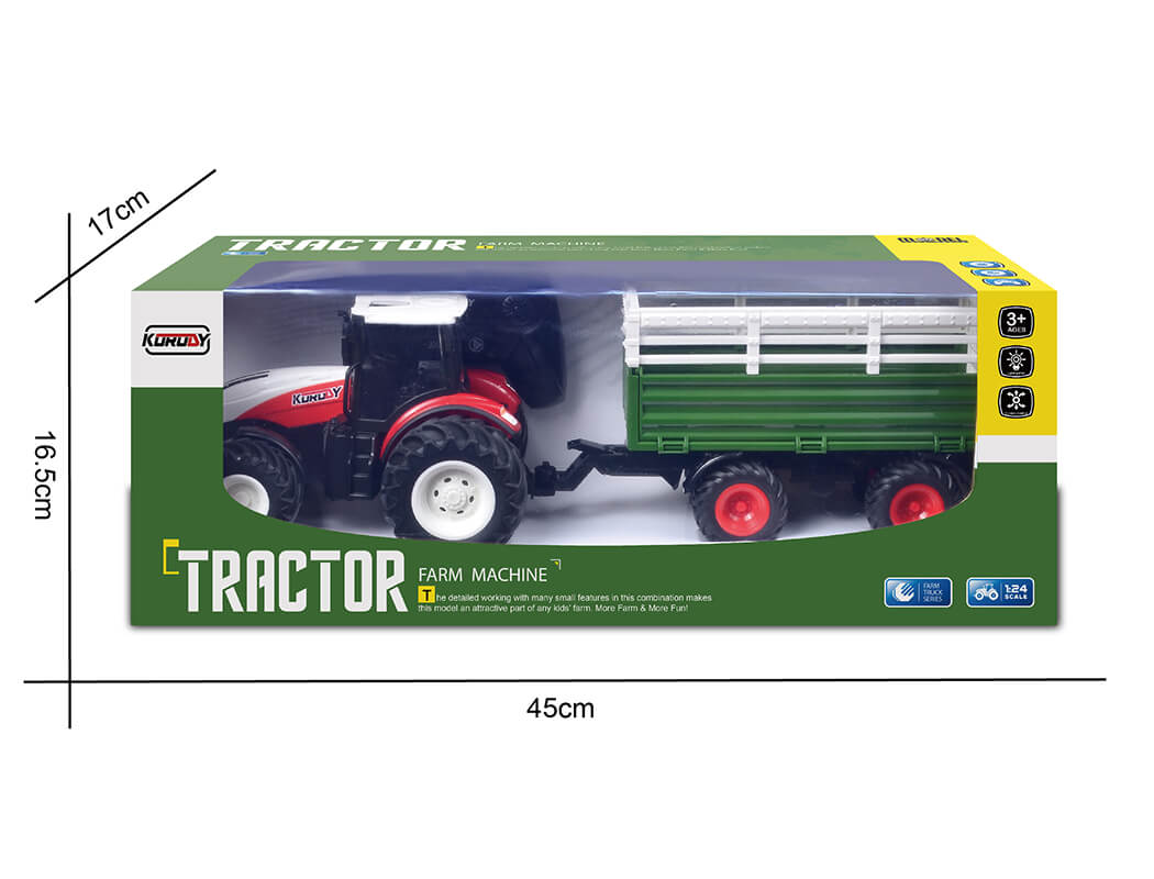 KORODY RC 1:24 TRACTOR WITH LIVESTOCK TRANSPORT
