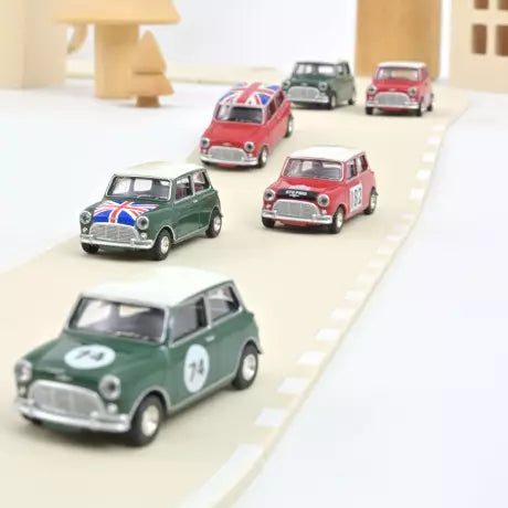 Norev Mini Cooper S 1964 Almond Green and Flag on Bonnet 1:54