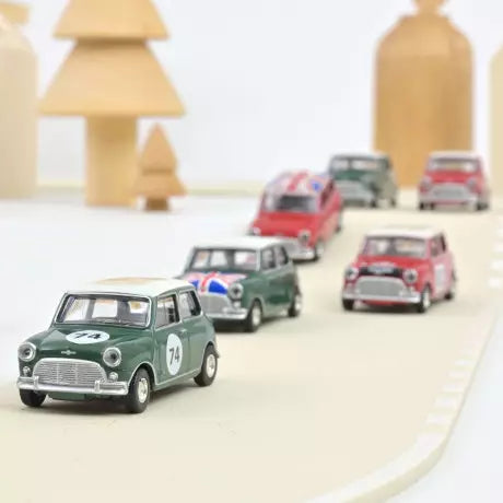 Norev Mini Cooper S 1964 Almond Green with number 74 1:54