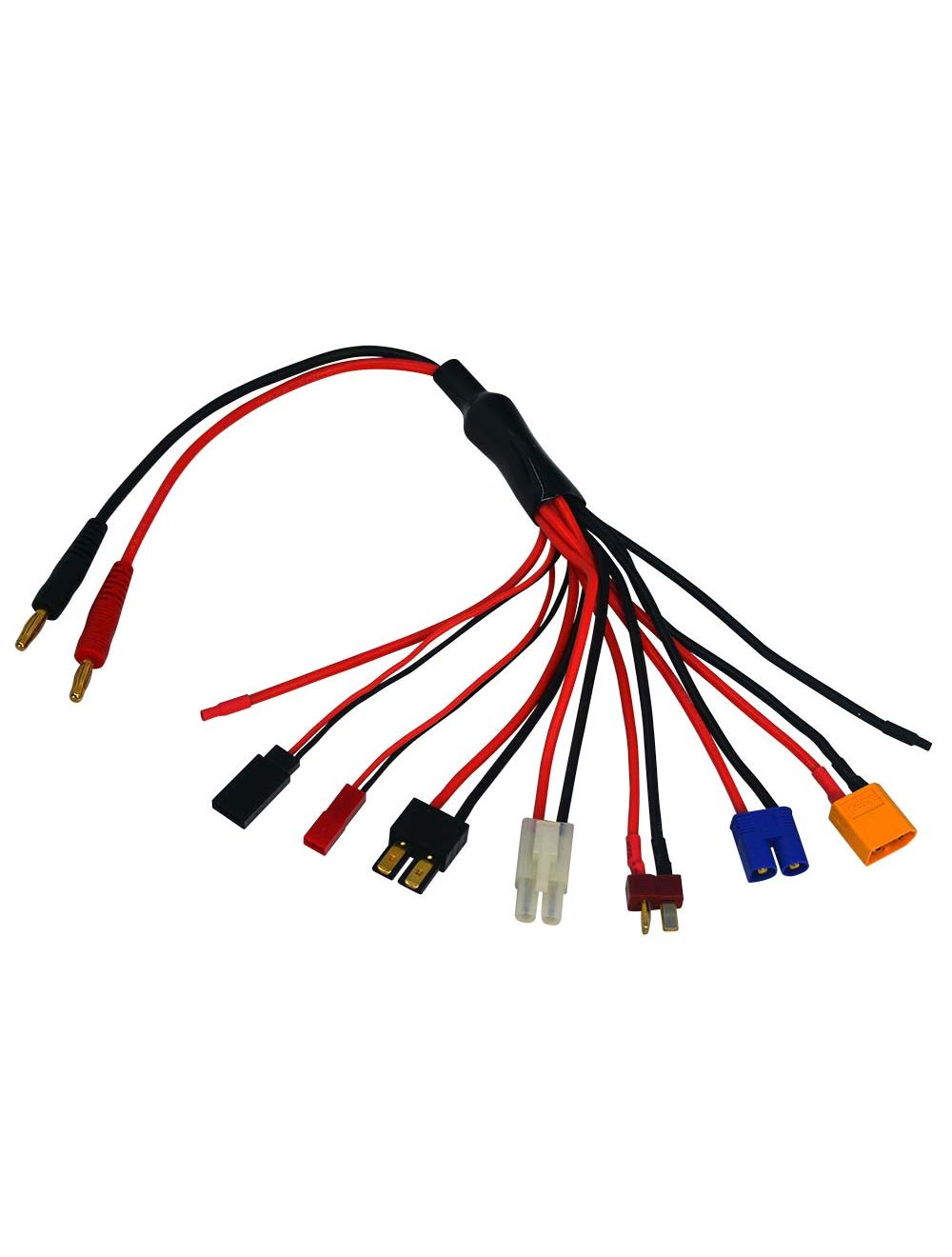 8 in 1 Multiple Connectors to 4mm Gold Connectors Charge Lead