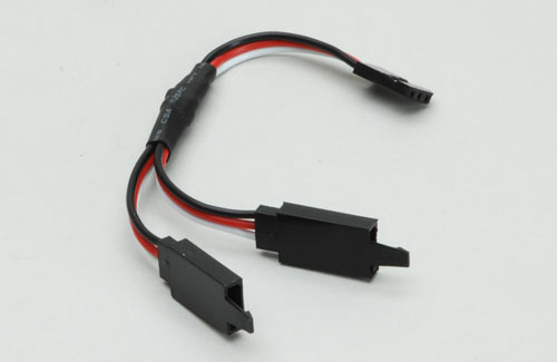 Futaba Y-Lead with Clip (Heavy Duty Wire) 100mm