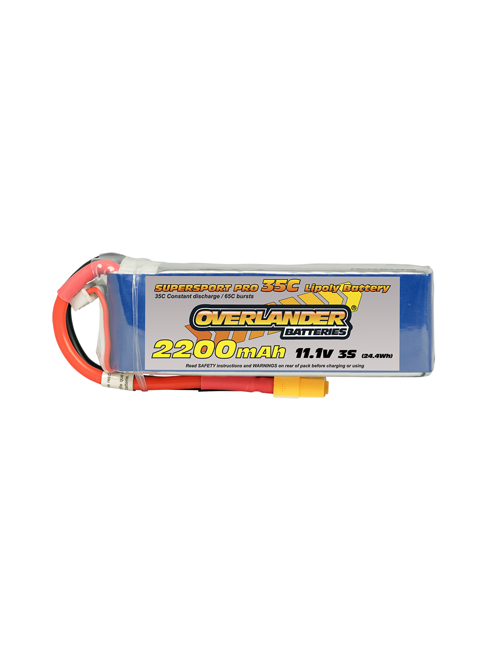 Overlander 2200MAH 11.1V 3S 35C SUPERSPORT PRO LIPO BATTERY (XT60 CONNECTOR)