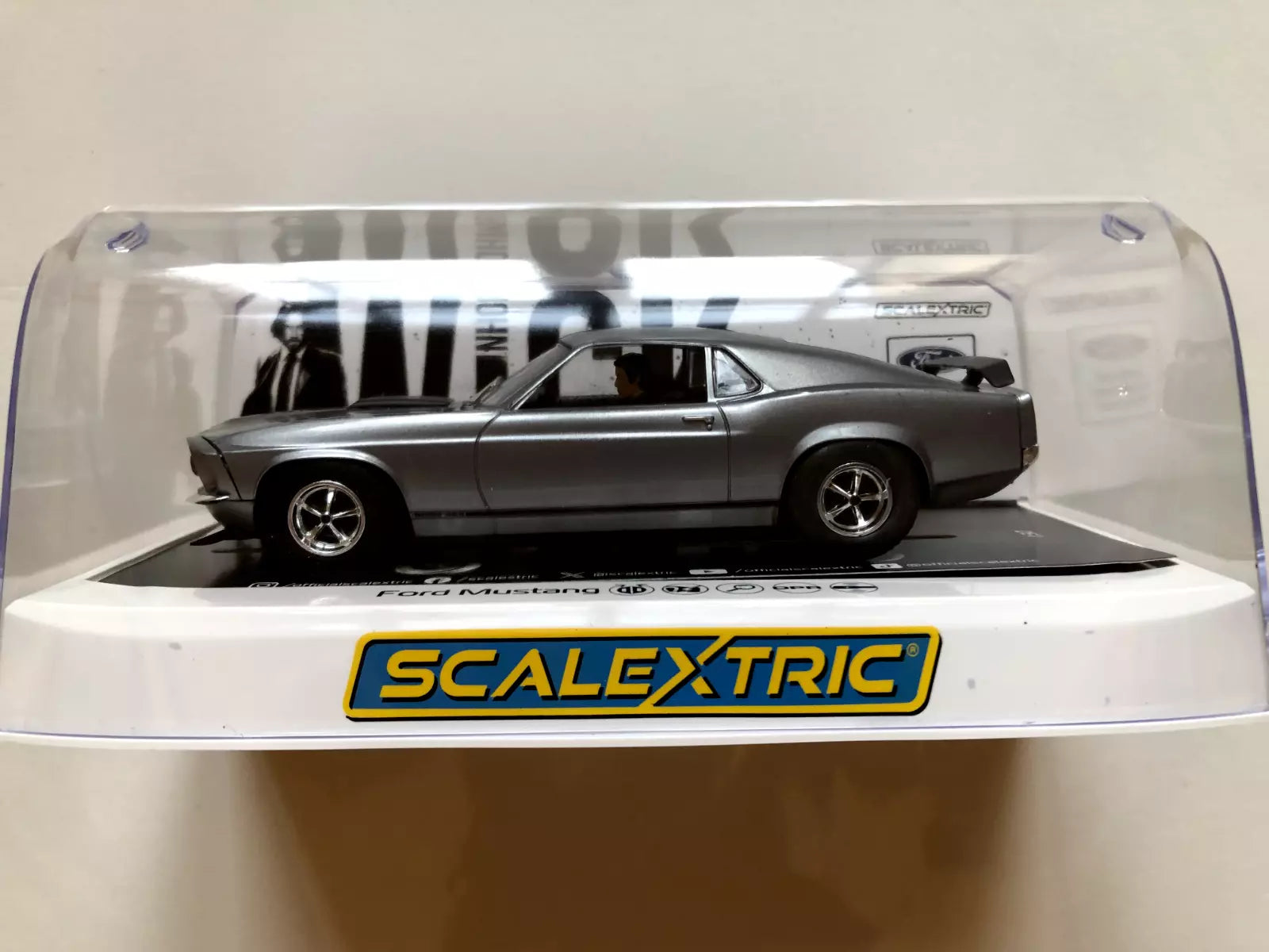 thumbnail interactive-video image 1 of Scalextric Ford Mustang BOSS 429 – John Wick DPR, 1/32 Slot Car, C4497 1 of 3