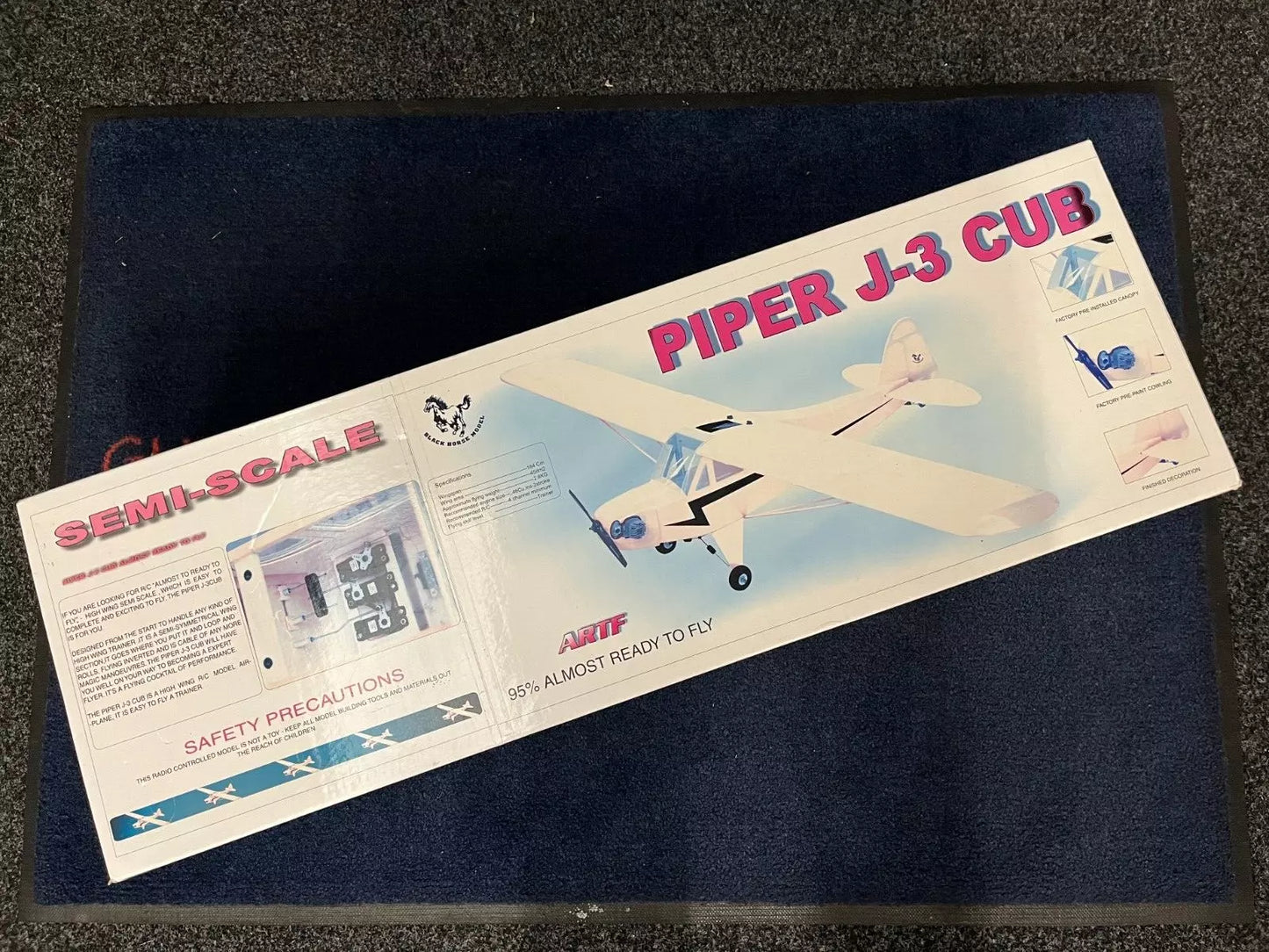 Black Horse Piper J-3 Cub Semi-Scale 1840mm Wingspan RC Model