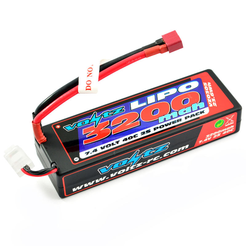 VOLTZ 3200MAH 2S 7.4V 40C HARDCASE LIPO STICK BATTERY PACK