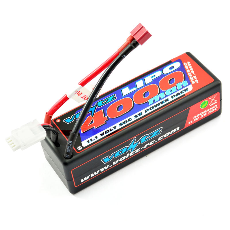 VOLTZ 4000MAH 3S 11.1V 50C HARDCASE LIPO STICK BATTERY PACK