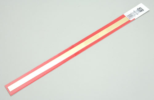 K&S Brass Strip 0.6 x 12.7 x 305mm (.025 x 1/2 x 12) KS8236