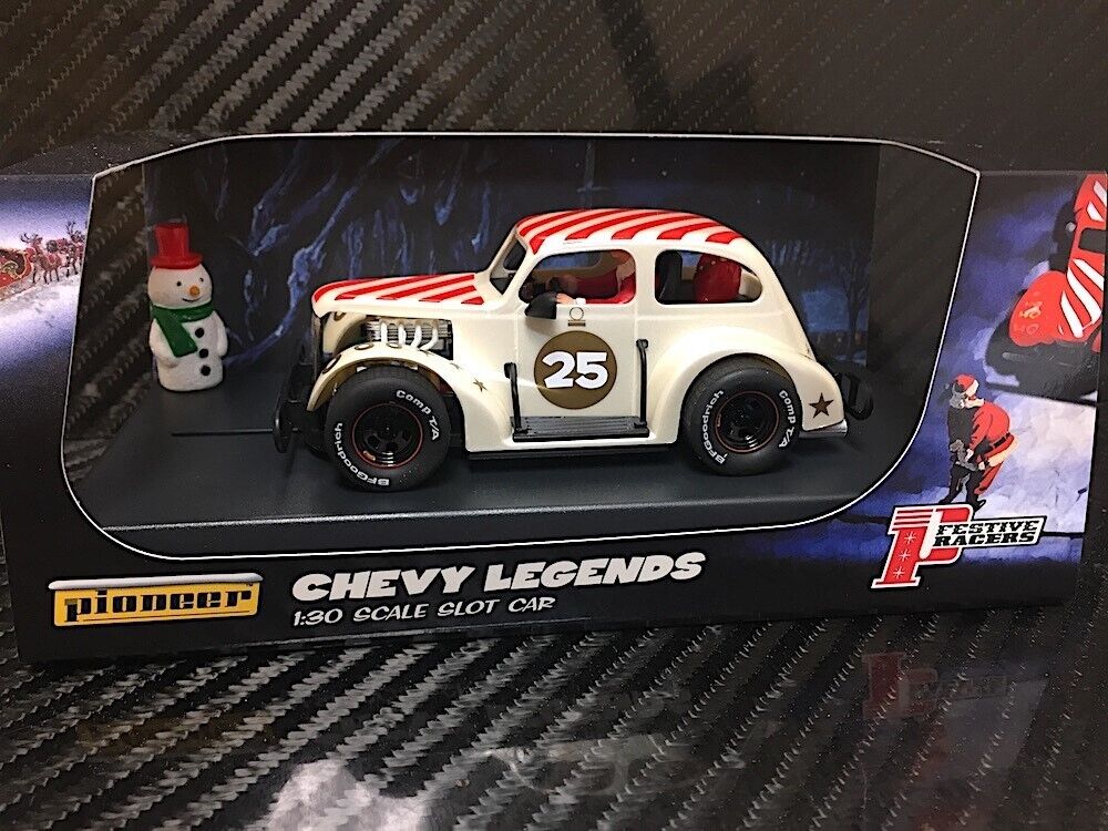 Pioneer Slot Car P084 Racing Legends Chevy Sedan Christmas Special