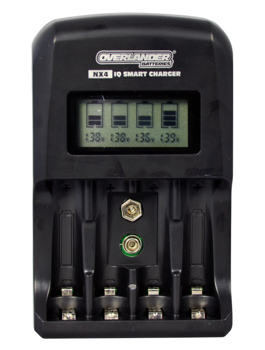 Overlander NX4 NiMH Battery Charger For Single Rechargeable AA 9V Cells