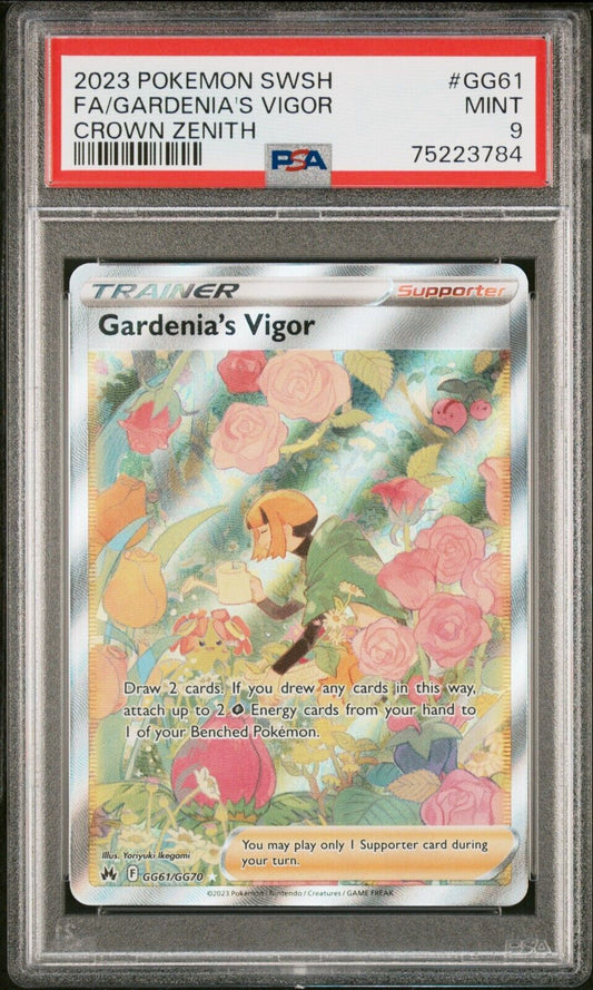 2023 Pokemon Sword and Shield Crown Zenith Gardenia's Vigor GG61 PSA MINT 9