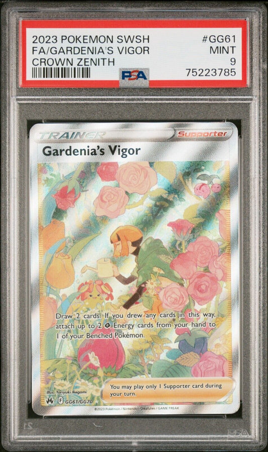 2023 Pokemon Sword and Shield Crown Zenith Gardenia's Vigor GG61 PSA MINT 9
