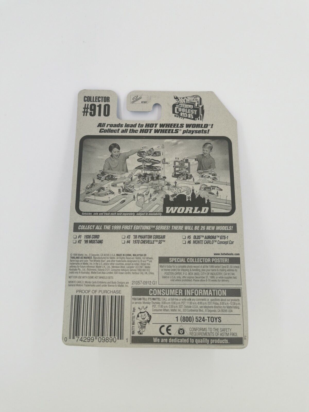 Hot Wheels 1999 First Editions MONTE CARLO CONCEPT #910 1st Edition