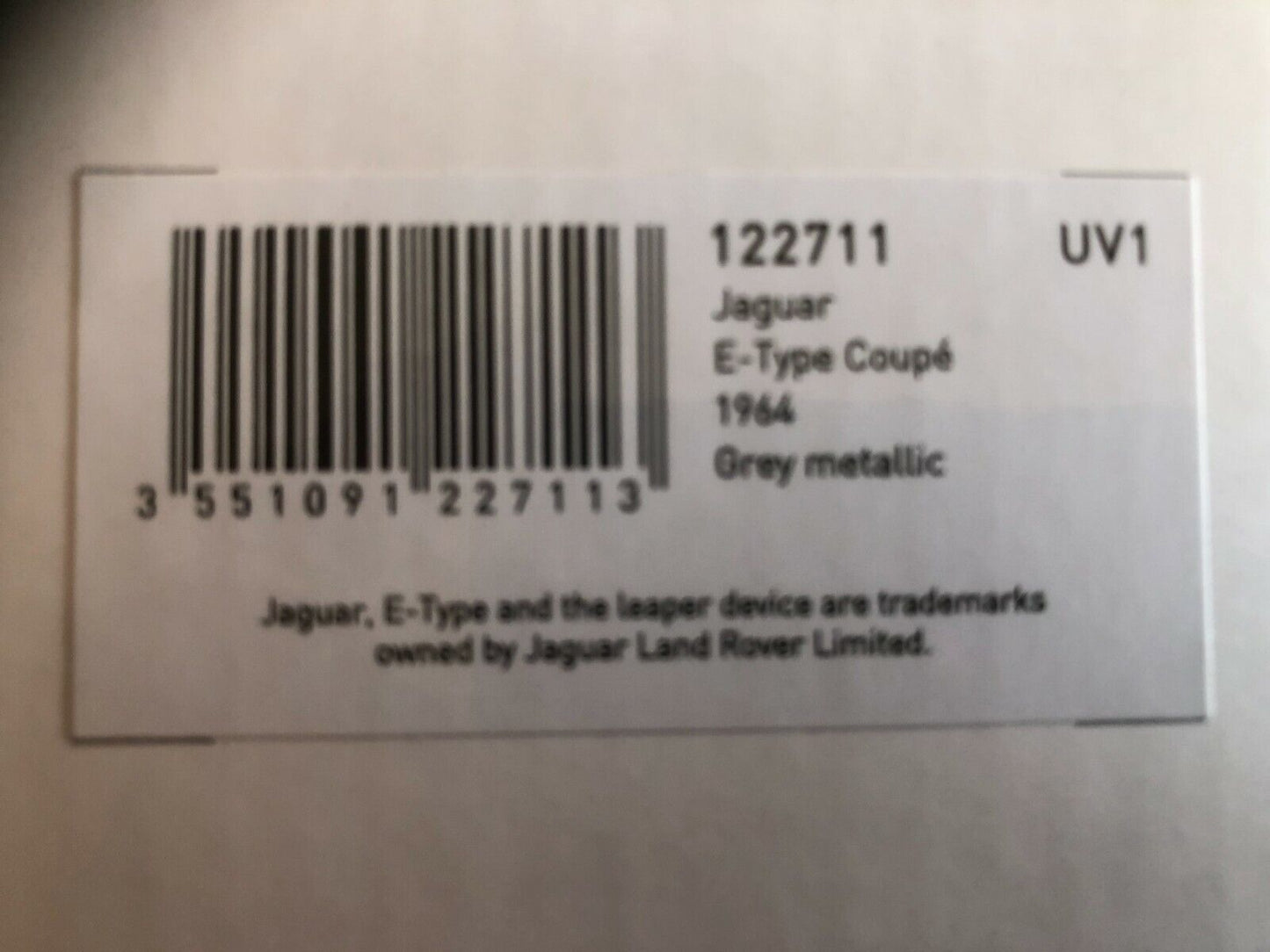 Jaguar E Type 1964 Coupe only 1000 Issued 1:12 scale by Norev