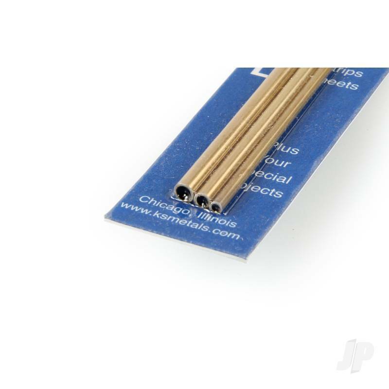 K&S 3/32, 1/8, 5/32 Soft Bendable Brass Round Tube (12in long) (3 pcs) KS5075