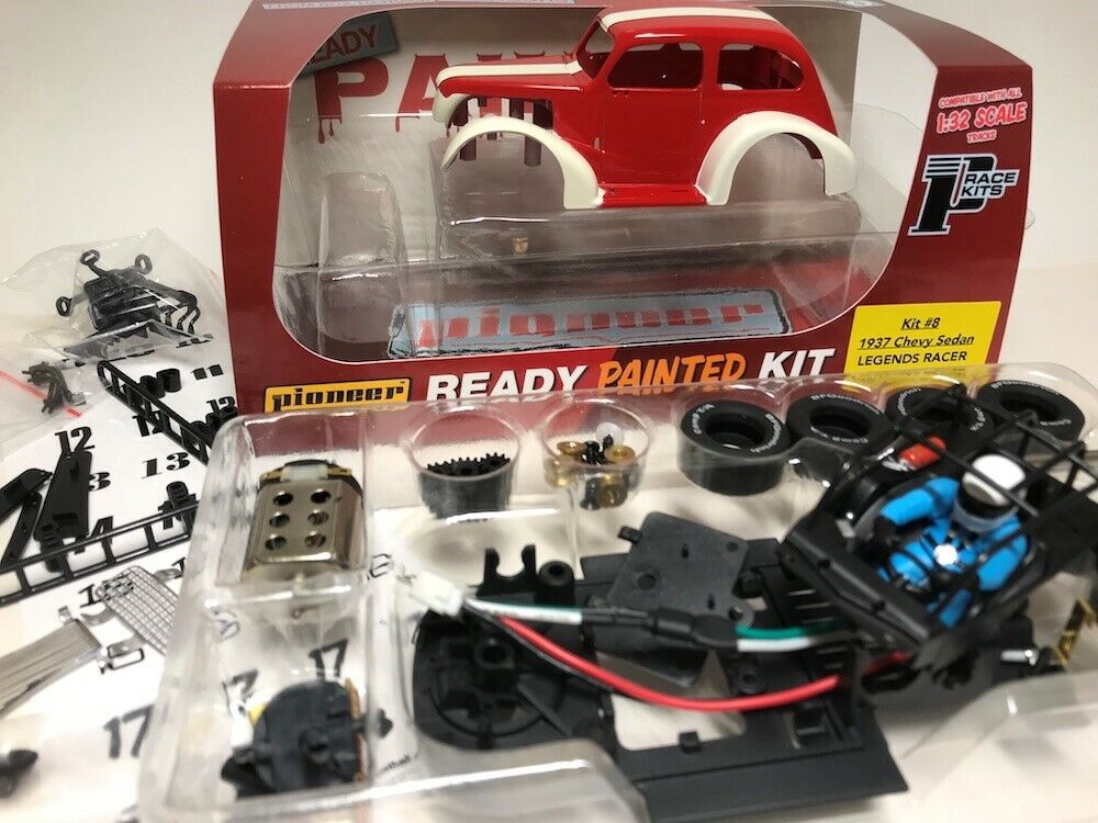 Pioneer Slot Car 1937 Chevy Sedan Legends Racer Ready Painted Kit 8 150 Issued