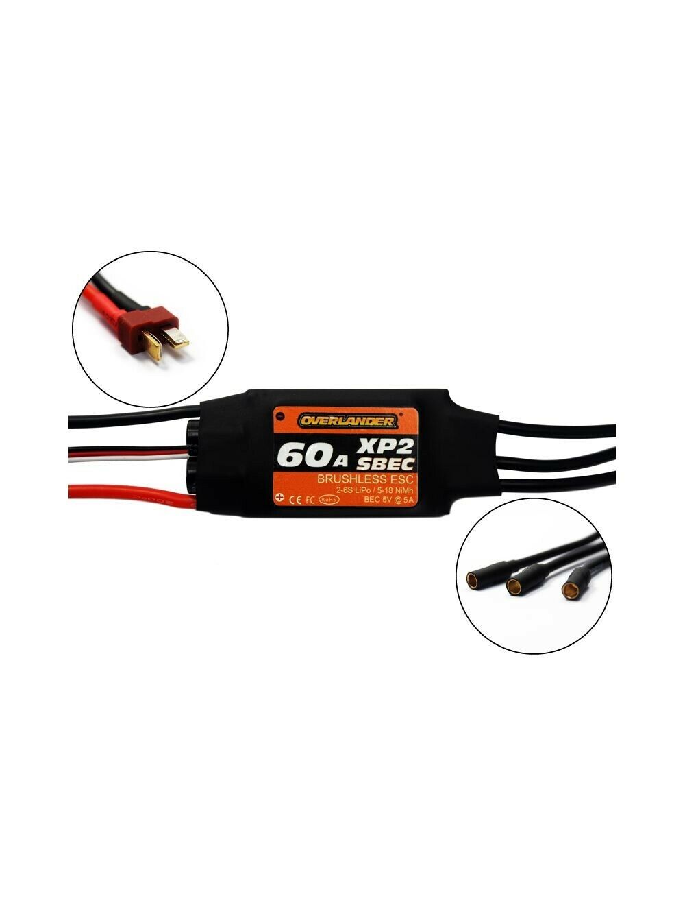 Overlander XP2 60A SBEC BRUSHLESS RTF SPEED CONTROLLER DEANS