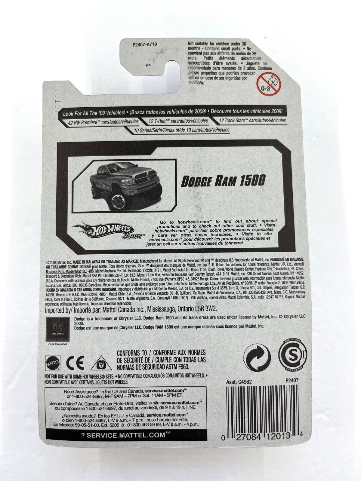 RARE Hot Wheels 2009 Dodge Ram 1500 01/10 HW Special Features