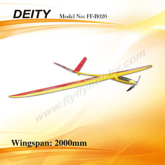FlyFly DEITY Electric Glider 2m Wingspan Fibreglass Fuselage Balsa Wings