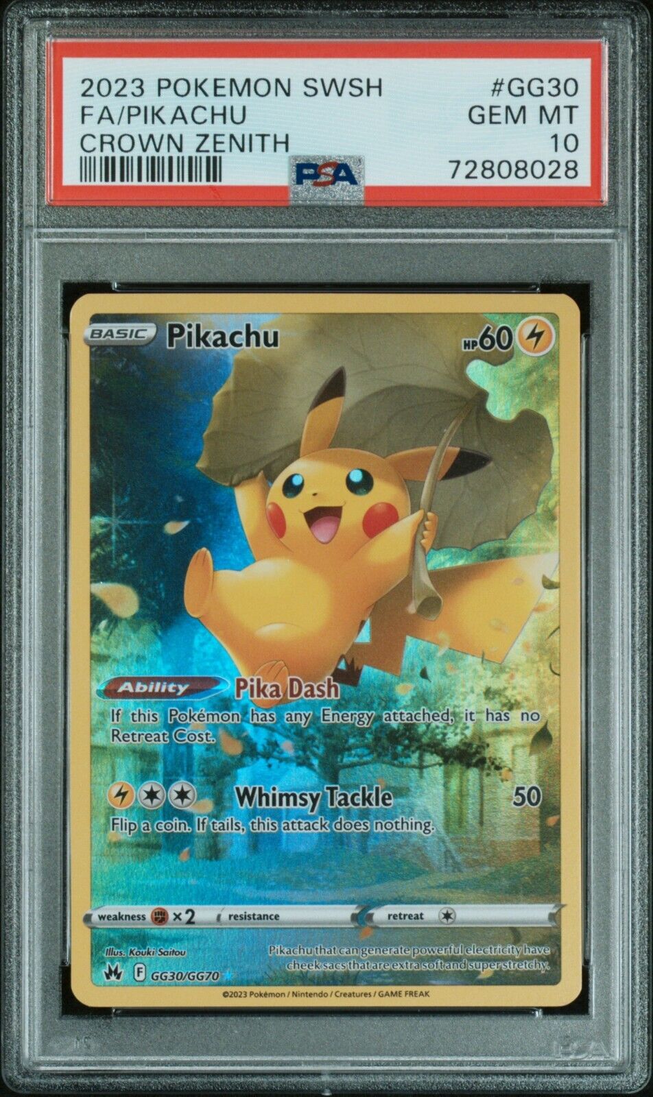 2023 Pokemon Sword and Shield Crown Zenith GG30 Full Art/Pikachu PSA G Gliders & Racing Models 2023 Pokemon Sword and Shield Crown Zenith GG30 Full Art/Pikachu PSA G Gliders & Racing Models