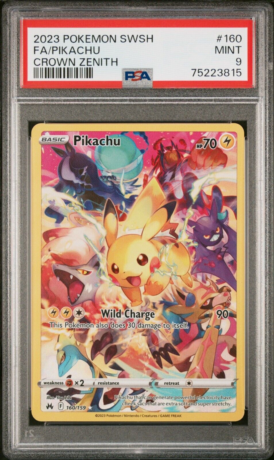 2023 Pokemon Sword and Shield Crown Zenith 160 Full Art/Pikachu PSA MI Gliders & Racing Models 2023 Pokemon Sword and Shield Crown Zenith 160 Full Art/Pikachu PSA MI Gliders & Racing Models