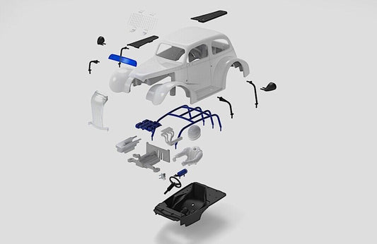 Pioneer Slot Car 1937 Chevy Sedan Legends Racer Kit 5