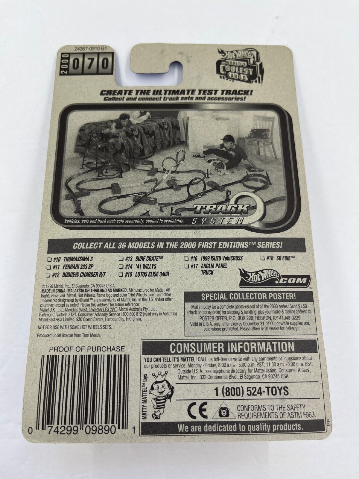 RARE Hot Wheels 2000 FIRST EDITIONS Thomassima 3 10/36