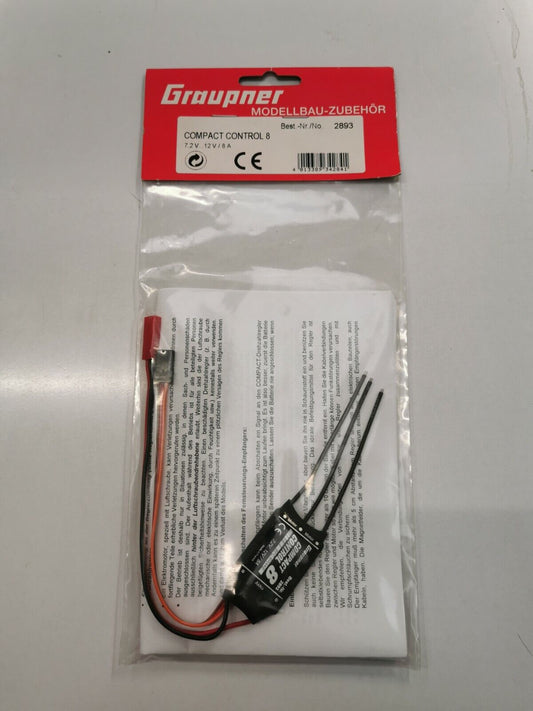 Graupner Compact Control 8 Speed Controller High Quality 8A ESC 7.2-12V G2893