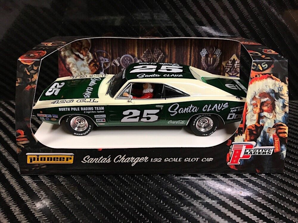 Pioneer Slot Car P177 Dodge Charger Santa's Charger Christmas Edition
