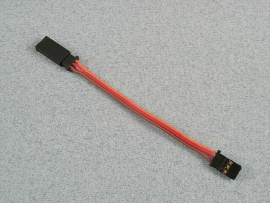 100mm JR Servo Extension Lead RX Plug Male to Female Orange Red Brown Wires