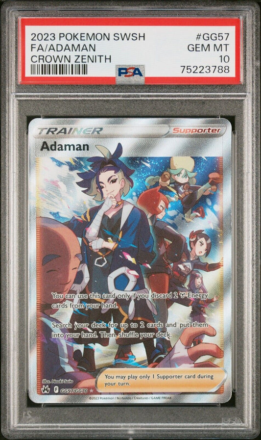 2023 Pokémon Sword & Shield Crown Zenith Adaman GG57 PSA 10 GEM MT