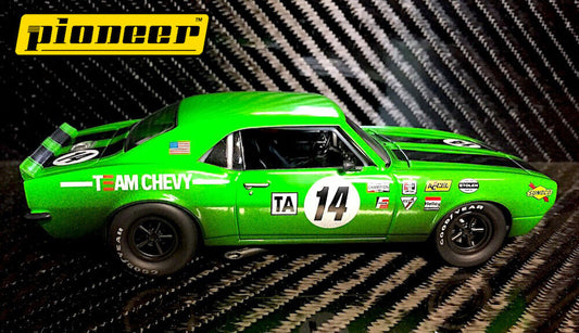 Pioneer Slot Car P044 Chevrolet Camaro Green Raced Version