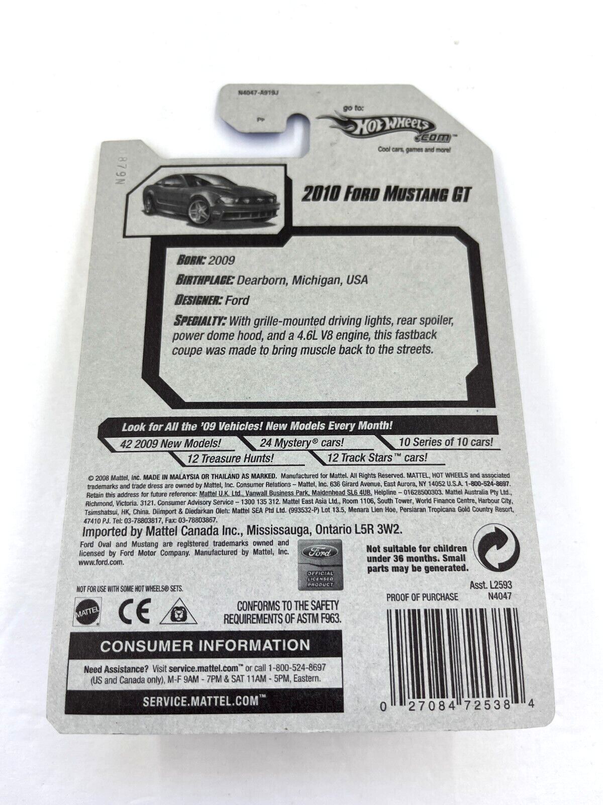 RARE Hot Wheels 2009 '10 Ford Mustang GT 41/42 New Models