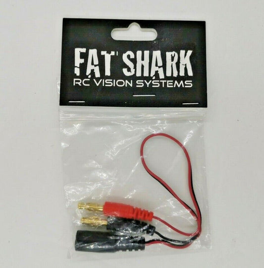 Fat Shark Headset LiPo Charge Lead 4mm Gold Connectors / Banana Lead FSV1801