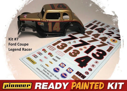 Pioneer Slot Car 1934 Ford Coupe Legends Racer Kit 7 Ready Painted Body