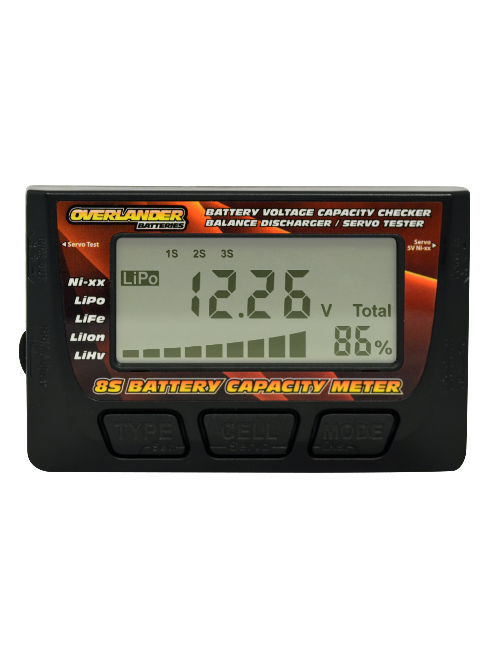Overlander 8s Battery Voltage Capacity Checker