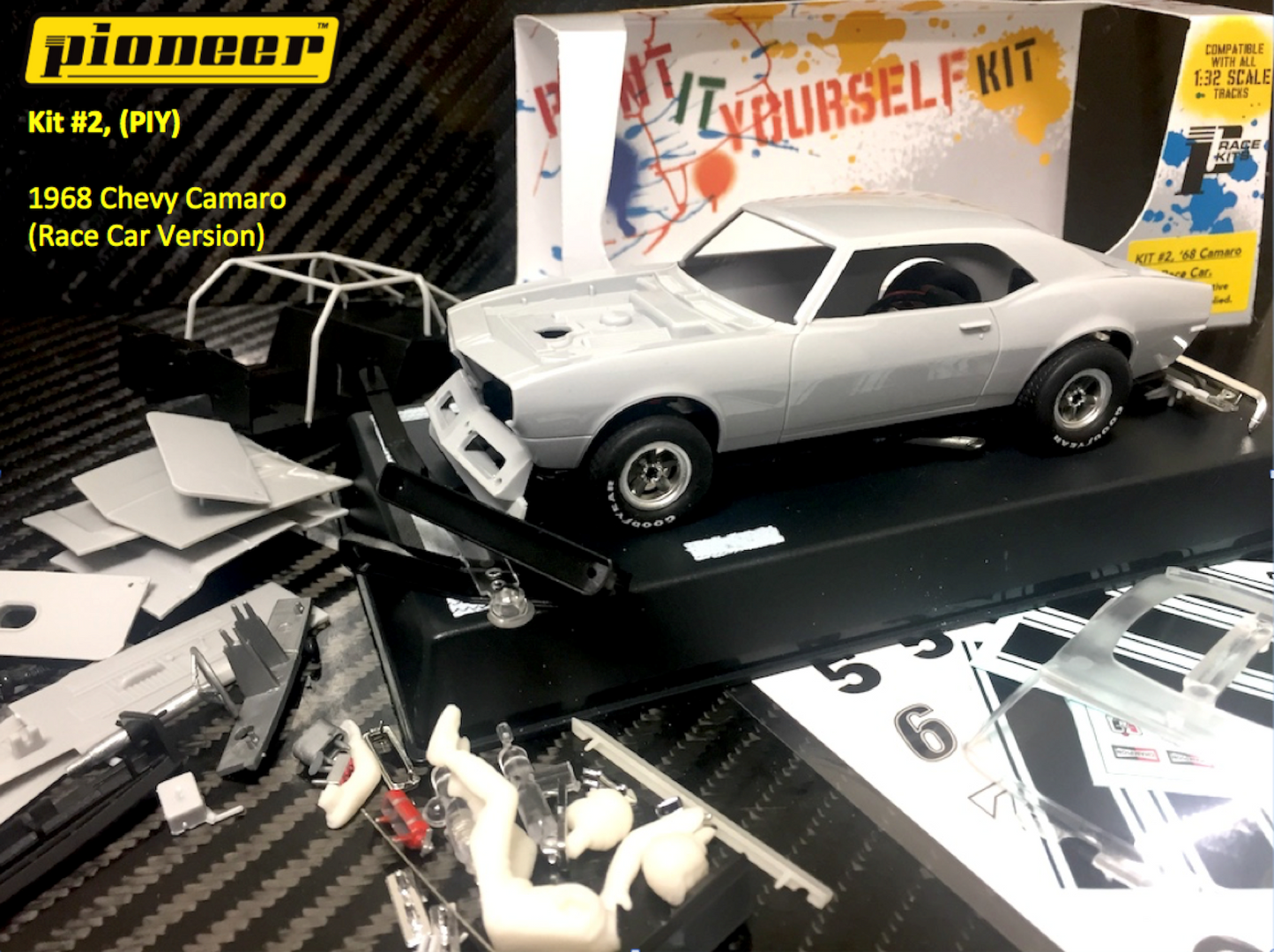 Pioneer Slot Car Kit 2 Chevrolet Camaro Self Assembly Race Car Kit